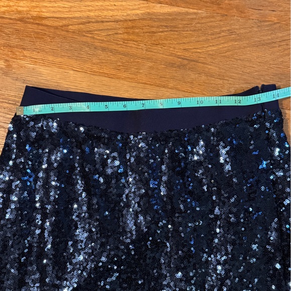 Listicle Navy Sequin Midi Skirt - Picture 2 of 4